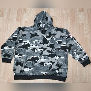 Champion Gray & Black Camo Lightweight Hoodie 4XL